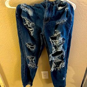 American Eagle distressed boyfriend jean